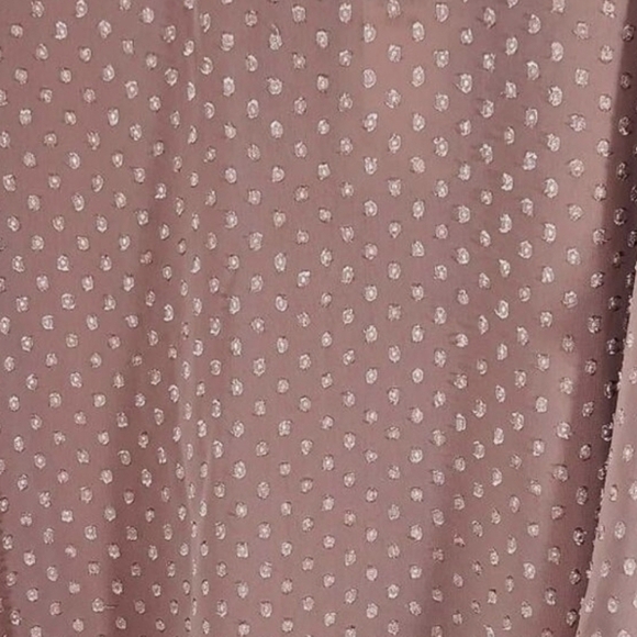 BAND OF GYPSIES Blush Boho Bell Sleeve Chiffon Swiss Dot Blouse, Size Large. NWT - Picture 5 of 7